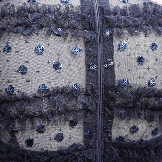 NEEDLE&THREAD | Vivian Navy Embellished Gown