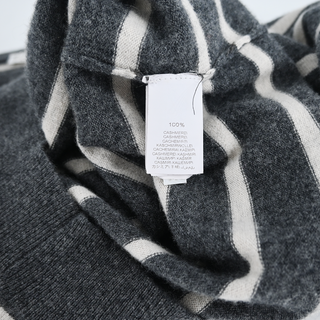 BRUNELLO CUCINELLI | Gray Striped Knit Cashmere Sweater