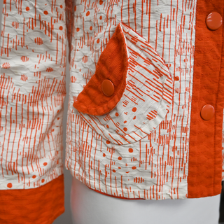 MARC JACOBS | Red-Orange Textured Jacket