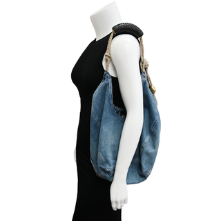 LOEWE | Washed Denim Medium Squeeze Bag