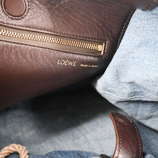 LOEWE | Washed Denim Medium Squeeze Bag