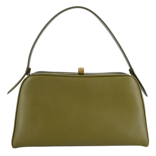 KHAITE | Olive Green Cate Leather Handle Bag