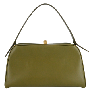 KHAITE | Olive Green Cate Leather Handle Bag
