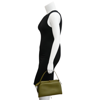 KHAITE | Olive Green Cate Leather Handle Bag