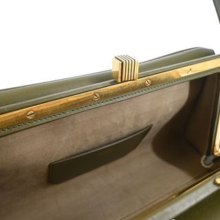 KHAITE | Olive Green Cate Leather Handle Bag
