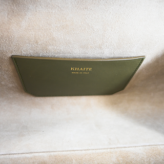 KHAITE | Olive Green Cate Leather Handle Bag