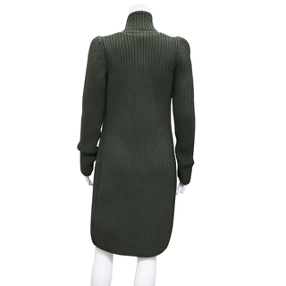 LOEWE | Green Long Rib Knit Cardigan