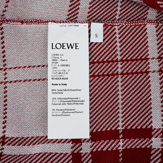 LOEWE | Red Plaid-Check Jacquard Polo Top