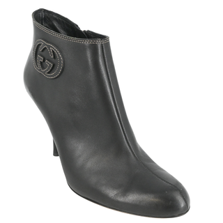 GUCCI | GG Leather Ankle Zip Booties
