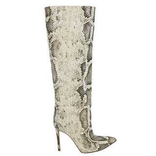 PARIS TEXAS | Snake-Embossed Leather Stiletto Boots