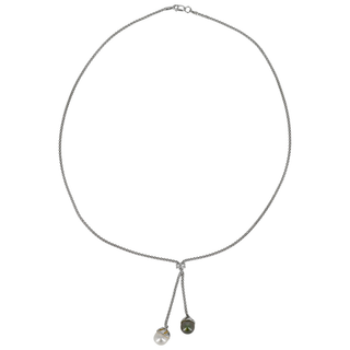 &nbsp; | Dual Pearl Lariat Necklace