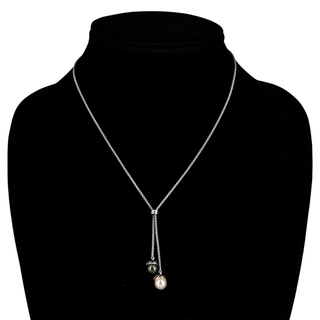 &nbsp; | Dual Pearl Lariat Necklace