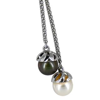 &nbsp; | Dual Pearl Lariat Necklace