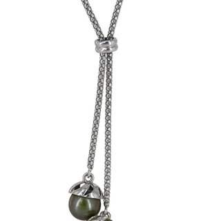 &nbsp; | Dual Pearl Lariat Necklace