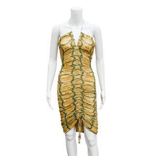 ALEXIS | Alva Ruched Mesh Dress