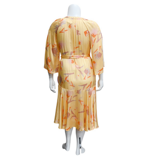 MARCH II | Abstract Floral Print Satin Dress