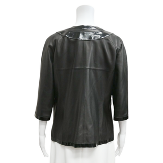 CHANEL | Black Leather Open Jacket