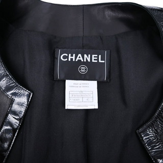 CHANEL | Black Leather Open Jacket