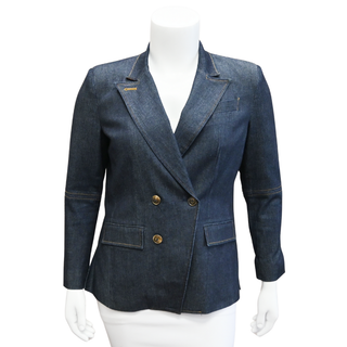 Dark Blue Oversized Denim Blazer