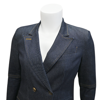 SOSKEN | Dark Blue Oversized Denim Blazer