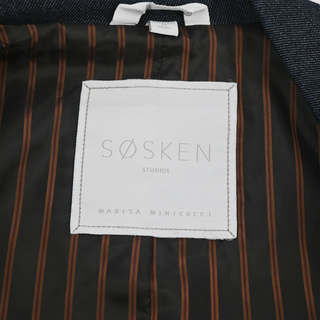 SOSKEN | Dark Blue Oversized Denim Blazer