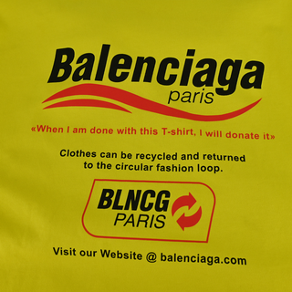 BALENCIAGA | Yellow Logo Graphic T-Shirt