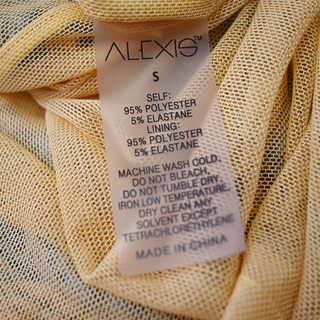 ALEXIS | Alva Ruched Mesh Dress