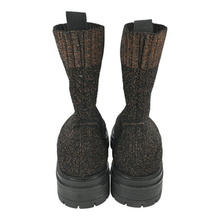 GIANVITO ROSSI | Torrance Bronze Metallic Sock Booties