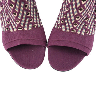 GIANVITO ROSSI | Rio Perforated Plum Ankle Bootie Heels