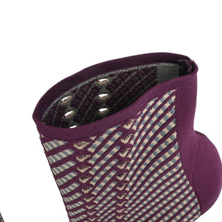 GIANVITO ROSSI | Rio Perforated Plum Ankle Bootie Heels