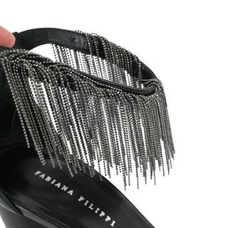 FABIANA FILIPPI | Fringed Bead-Embellished Heeled Sandals