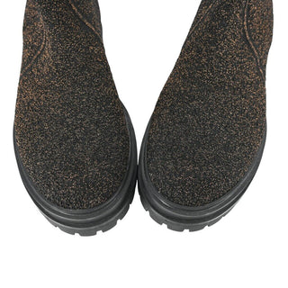 GIANVITO ROSSI | Torrance Bronze Metallic Sock Booties