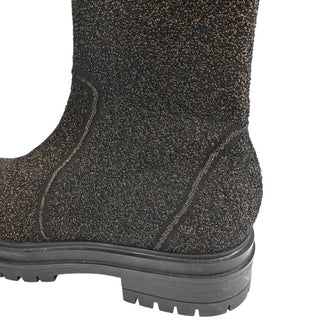 GIANVITO ROSSI | Torrance Bronze Metallic Sock Booties