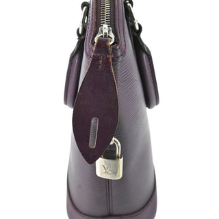 LOUIS VUITTON | Lockit Purple Epi Leather Top Handle Bag