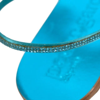 PEDRO GARCIA | Metallic Leather Rhinestone Slingback Sandals