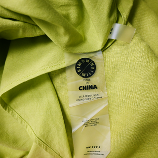 SIMON MILLER | Yabba Kiwi Linen Halter Dress