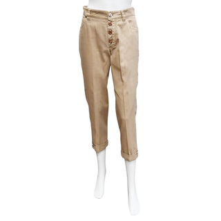 BRUNELLO CUCINELLI | Dark Beige Denim Boyish Fit Low Jeans