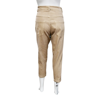 BRUNELLO CUCINELLI | Dark Beige Denim Boyish Fit Low Jeans