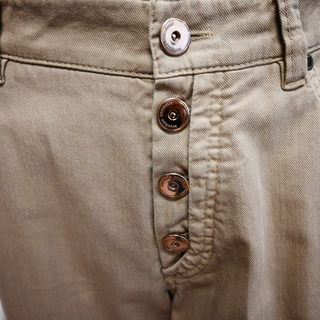 BRUNELLO CUCINELLI | Dark Beige Denim Boyish Fit Low Jeans