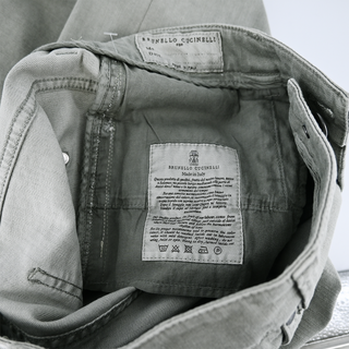 BRUNELLO CUCINELLI | Light Sage The Straight Low Waist Jeans