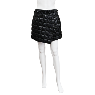 MONCLER | Black Asymmetrical Puffer Mini Skirt
