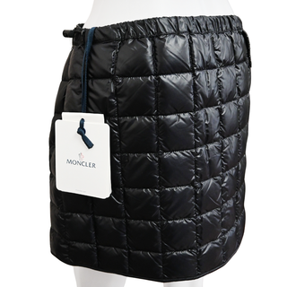 MONCLER | Black Asymmetrical Puffer Mini Skirt