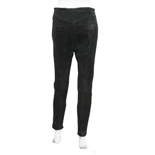 BALMAIN | Black Suede Skinny Pants