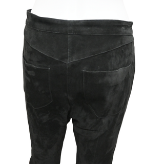 BALMAIN | Black Suede Skinny Pants