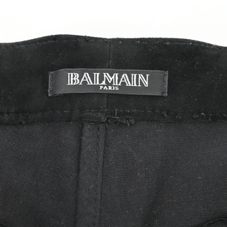 BALMAIN | Black Suede Skinny Pants