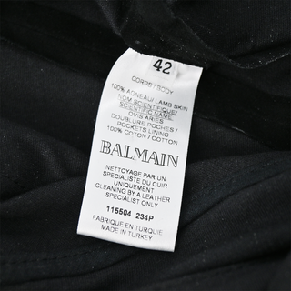 BALMAIN | Black Suede Skinny Pants