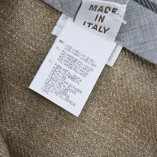 BRUNELLO CUCINELLI | Gold Shimmer Linen-Blend Pants