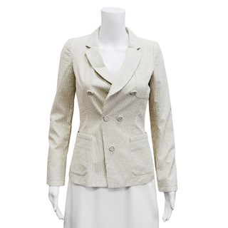 BALENCIAGA | Striped Seersucker Blazer