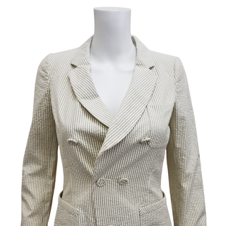 BALENCIAGA | Striped Seersucker Blazer
