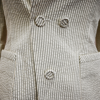 BALENCIAGA | Striped Seersucker Blazer